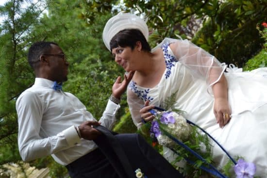 Bouquet de mariage de fleurs bleues