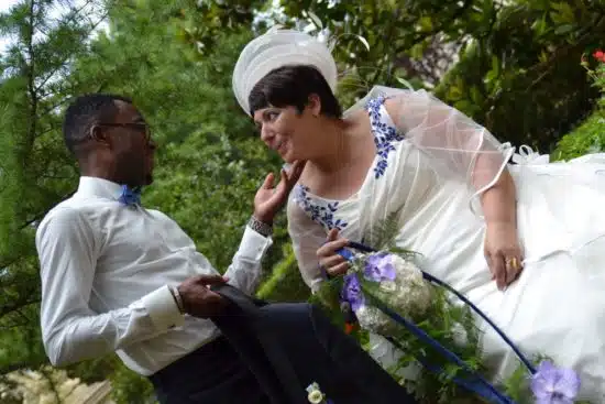 Bouquet de mariage de fleurs bleues