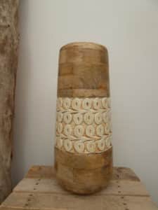 Vase bois de mangue sable H2o
