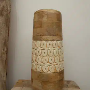 Vase bois de mangue sable H2o