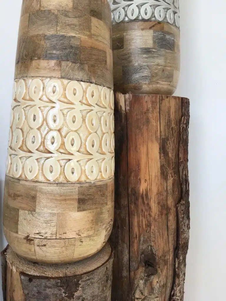Vase décoratif bois
