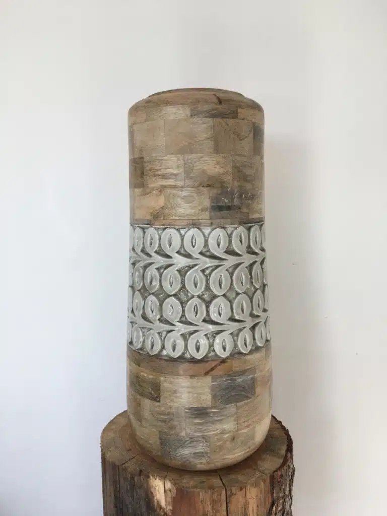 Vase décoratif gris vert
