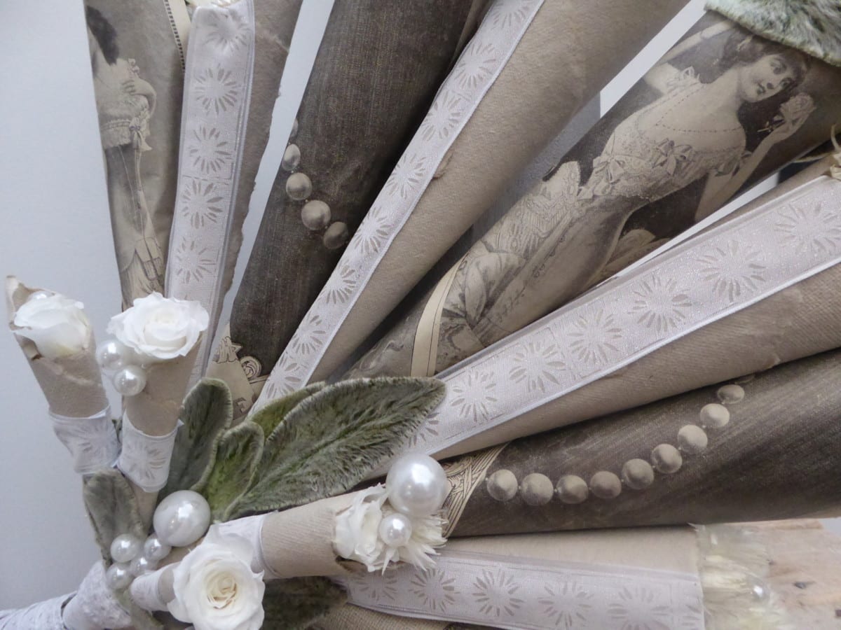 Bouquet de mariée éventail original