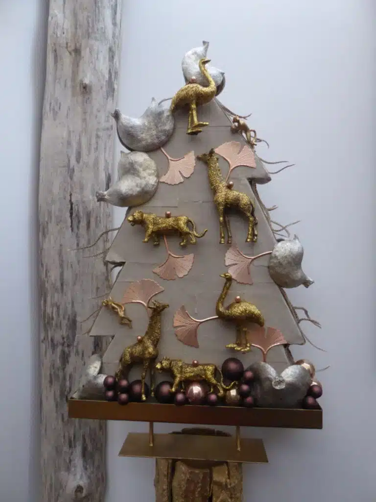 Sapin Décoratif Ambiance Jungle Doré