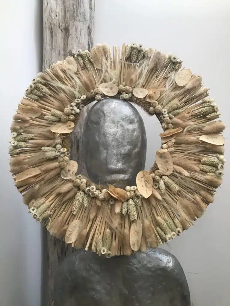 Couronne de fleurs séchées