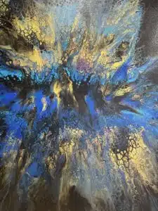 Stéphane Chevallier Peintre expose chez Yann-H2o Artisan Fleuriste Paris 11