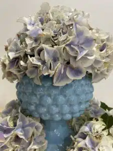 Vase Coupelle Bleu - Fleuriste Rue Pache Paris 11 - Yann-H2o -