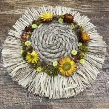 Couronne de Fleurs Séchées - Yann-H2o - Artisan Fleuriste -