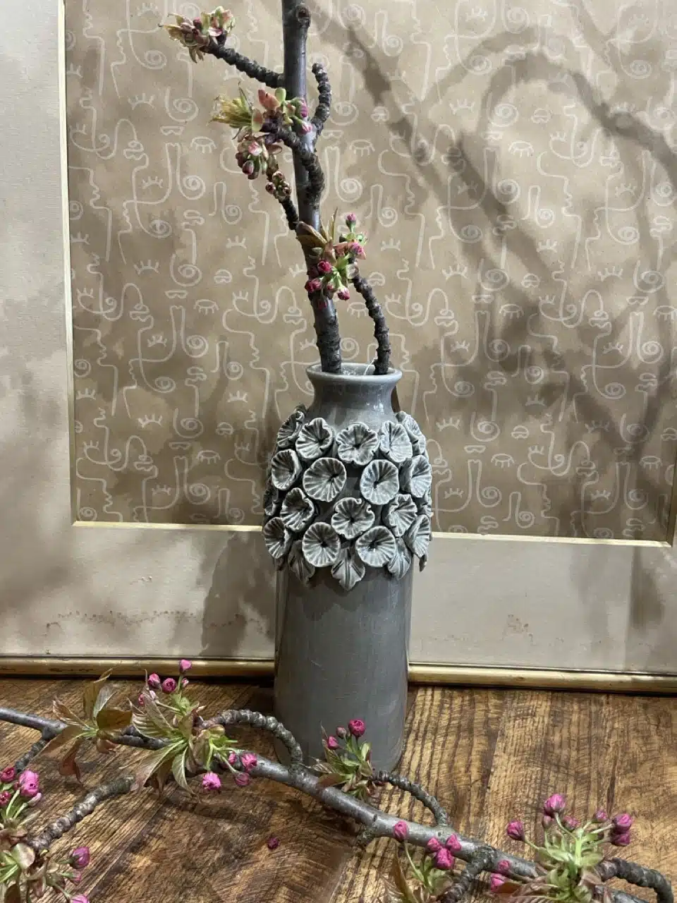 Vase Haut Gris