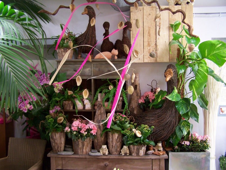 Décoration végétale et créations florales dans ma première boutique « Aux Tournesols » à Nailloux en 1999. Un univers créatif qui marque le début de mon parcours d'artisan fleuriste, aujourd'hui installé rue Pache à Paris 11.